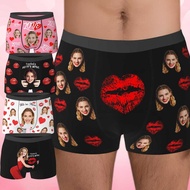 Personalized Face Boxer Briefs Custom Photo Underwear for Him Funny Wedding Gift for Bridegroom Popu