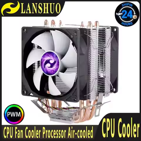 LANSHUO Used for Office/Gaming Cooling Computer Cooler Fan 4 Heat Pipe CPU Processor Install LGA1700