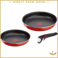 T-fal Detachable Handle Cookware and Frying Pan Set, 3-piece Set, for Gas Stoves Only, Free of Harmf