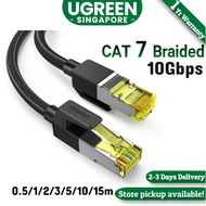 UGREEN CAT 7 10Gbps Cotton Braided Network Ethernet Cable Strong Nylon Braided  Lan Cable  RJ45 Cabl