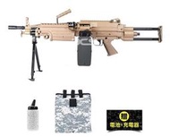 送電池充電器回收袋BB彈 CYBERGUN M249 PARA AEG 電動機槍/電動槍 沙色