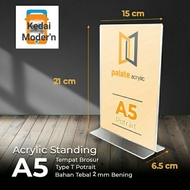 ACRYLIC Table Brochure Holder A5 ACRYLIC ACRYLIC DISPLAY MENU A5T
