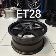 [1PC] PROMAX Sport Rim 15inch TE37 15x7JJ ET35/ET28 4H100/4H114 BR-DARK | Premium Alloy Wheel