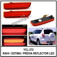 Toyota Estima ACR50 Rear Bumper Reflector Lamp with Light Bar (RED) - 2 PCS