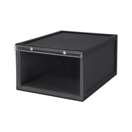 SHOE BOX STACKO MAGNETIC LOCK 28X37X18.3CM BLACK