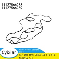 Engine Valve Cover Gaskets Seals Kit 11127566288 11127566289 For BMW 550i 750Li X5 F10 F15 N63B44A 4