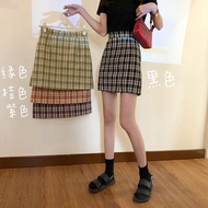 Skirt pendek kotak-kotak skirt kecil wanita musim panas 2022 reka bentuk baharu niche beg pinggang tinggi ungu skirt A-l
