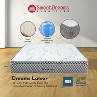 Dreams Latex+ 10" Cool Max Pocketed Spring Mattress - Single / Super Single / Queen / King