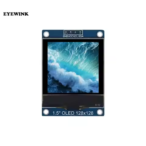 1.5 inch 4PIN OLED module Display Screen SH1107 Drive IC 128*128 IIC I2C Interface for 51 STM32 P221