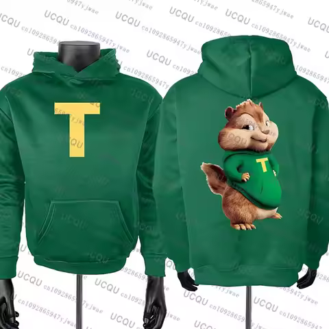 Alvin and The Chipmunks 2026Fashion Unisex Casual Sportswear Mens Hoody Alvin Chipmunk Halloween Cos