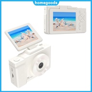 Digital Camera 48MP Portable CCD Camera 180 Flip Screen Vlogging Camera (White) [homegoods.sg]