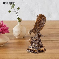 [JISADER] Eagle Statue Copper Feng Shui Modern Crafts Statue Collection Stand Lucky Eagle Figurine A