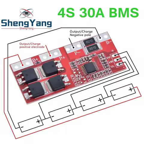 4S 30A High Current Li-ion Lithium Battery 18650 Charger Protection Board Module 14.4V 14.8V 16.8V O