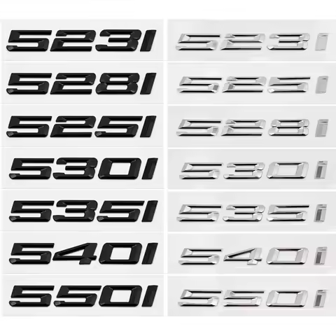 ABS Car Rear Trunk Letters Logo Badge Emblem Sticker For BMW 5 Series 520i 525i 528i 530i 535i 540i 