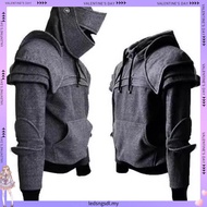 medieval vintage warrior soldier knight mask armor knee hoody Cosplay costume hoodies