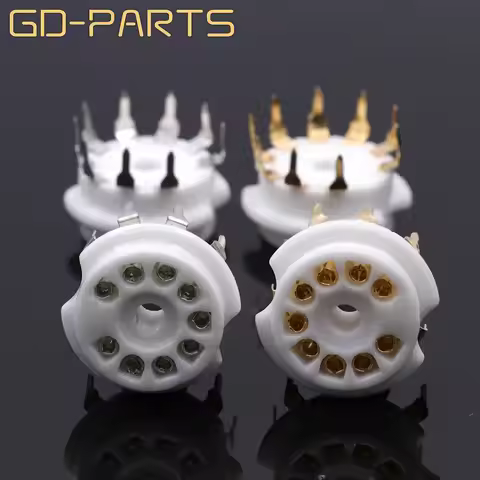 PCB Mount 9pin Ceramic Vacuum Tube Socket Valve Base For ECC83 6DJ8 12AX7 12AU7 12AT7 6922 EL84 ECC8