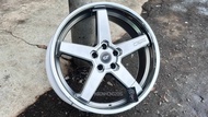 New Car Sport Rim CT PREMIUM WHEELS CTW-15 20x8.5J 5x113 ET32 Hyper Black Chrome Lip - READY STOCK