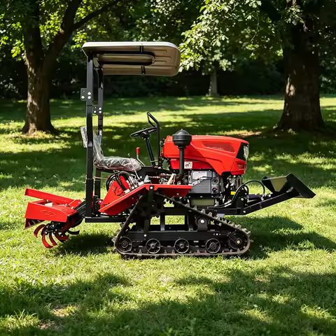 Customized Practical Crawler Rotary Tiller, Small Micro Tiller & Ride-On Agricultural Plowing Machin