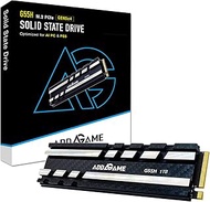 Addlink G55H 1TB PCIe 5.0 Gen5 NVMe M.2 SSD with Heatsink - Up to 10,200 MB/s - Game Ready - Interna
