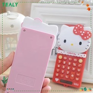 TEALY Portable Calculator, Push Cover Learning Tool Hello Kitty Calculator,  Sanrio Cartoon Electron