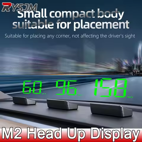 M2 Head Up Display Digital Speedometer GPS HUD Plug And Play For All Cars Big Font KMH Windshield Pr