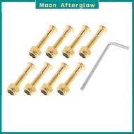 Moon Afterglow 8x Longboard Skateboard Repair Hardware Screws Nuts Bolts with Wrench 1inch