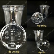 100 Transparent PET Plastic Cup Lids – PP Cup 95 | PET Cup Phi 93 / 98 | Bridge Cover, Flat, Drink D