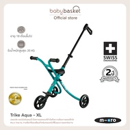 Micro Trike XL รถเข็น พร้อมที่นั่ง แบบ 3 ล้อ สำหรับเด็กอายุ 18 เดือนขึ้น พับได้ รับน้ำหนักได้สูงสุดถ