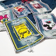 Jeans Patch Hole Patch Patch Patch Patch Patch Knee Big Hole Patch Pattern Dedicated Female Clothes 