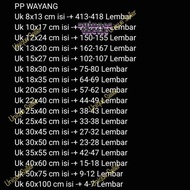 We-53 aw-96 Thick PP Wayang Plastic 03 Size 8x13 10x17 10x20 11x22 12x24 12x25 13x20 15x27 18x30 18x