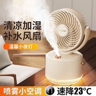 （包郵）搖頭噴霧制冷空調台式小風扇💯USB充電學生宿舍辦公室桌面靜音風扇
