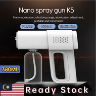 New Model K5 Wireless Nano Atomizer spray Disinfection spray Gun 380ml Blu-ray Handheld Disinfection Spray Gun