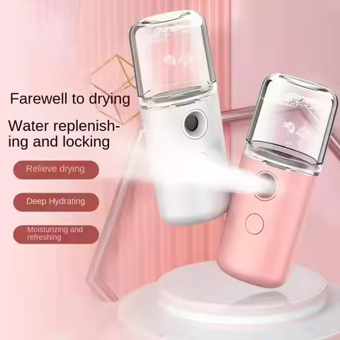 Mini Portable Humidifier Facial Steamer Device Beauty Spray Hydrating Apparatus Cold Spray Apparatus