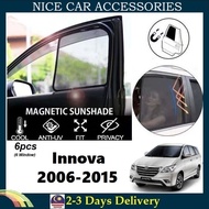 Toyota Innova 2005-2016 Fit Magnetic Sunshade 【6pcs】 Accessories Automotive Car