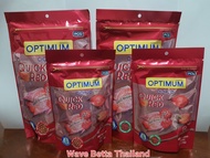 OPTIMUM CICHLID QUICK RED 100g. และ 300 g. (อาหารปลาหมอสี สูตรเร่งสี เร่งโต ไม่ทำให้น้ำขุ่น)