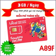 Local Mobifone A89F 90GB/ tháng Miễn phí tháng đầu sử dụng RẺ 1 TT Sim chưa kích hoạt