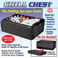 [No Ice Needed] ONTEL Chill Chest Outdoor Camping Fishing Collapsible Foldable Portable Cooler Box |Eqv Coleman Igloo ]