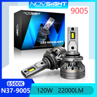 Novsight N37 6500K Đèn LED siêu sáng cho ô tô HB3 9005 Bộ đèn pha Led Đèn sương mù Chùm sáng cao / t
