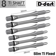 TARGET 8 SHAFTS DARTS FLIGHT - SLIM TITANIUM FIXED SHAFT DART FLIGHTS 3PCS/PACK