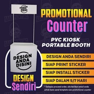 PVC Counter, PVC Booth, PVC Kiosk, Promotional Table, Sampling Table, Meja Lipat, Booth Event + STIC