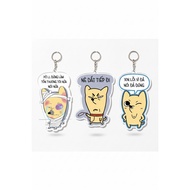 Funny Shiba Inu dog character keychain, meme