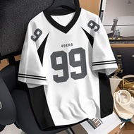 NO.99 Women's White T-shirt Summer T-shirt Women's Full Sublimation T-shirt Fashion Couple V-neck Ca