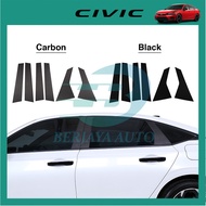 Honda Civic FE (2022-2024) Penutup Tiang Pintu Kereta Pelindungan Karbon Hiasan Kereta Berjaya Auto Aksesori Kereta