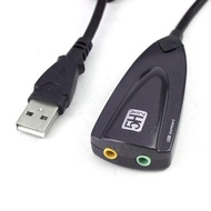 Virtual 7.1 Channel USB Sound Card with Chipset - 5Hv2 - Black