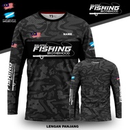 Free custom name BAJU MANCING Malaysia Fishing Brotherhood