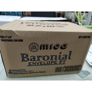 500piece Baronial Envelope White 7 Mica 100gsm Japan Made 7x5 actual 7.5x5.5 inches