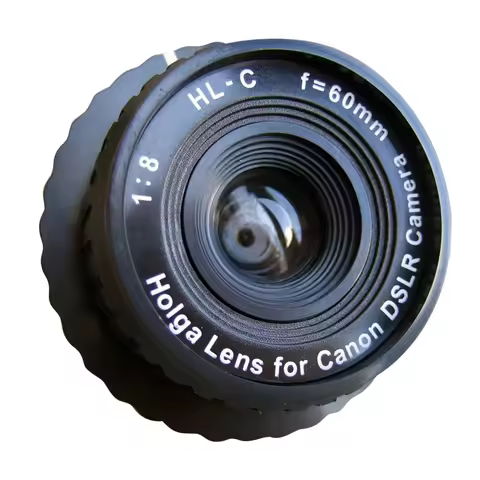 2024 NEW Holga HL-C 60 mm f/8.0 Lens For Canon DSLR SLR Camera Black Parts Cameras Accessory Photogr
