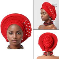 NEX African Turban Headwrap for Female Fashion Formal Head Scarf Bonnet Hat Turban Ethnic Flower Hea