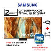 Samsung 75" Neo QLED QN70F 4K QA75QN70FAKXXM Vision AI Smart TV Television (FREE HDMI Cable + TV Bra