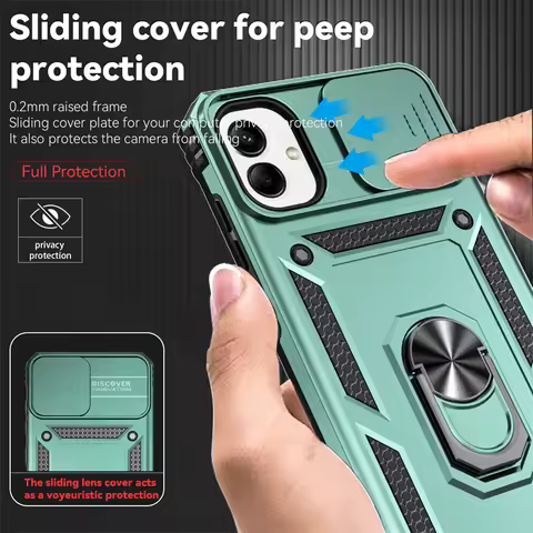Sliding Push Window Case For Samsung Galaxy A05 Case Samsung A05 A15 A05S Cover Armor Shockproof Met
